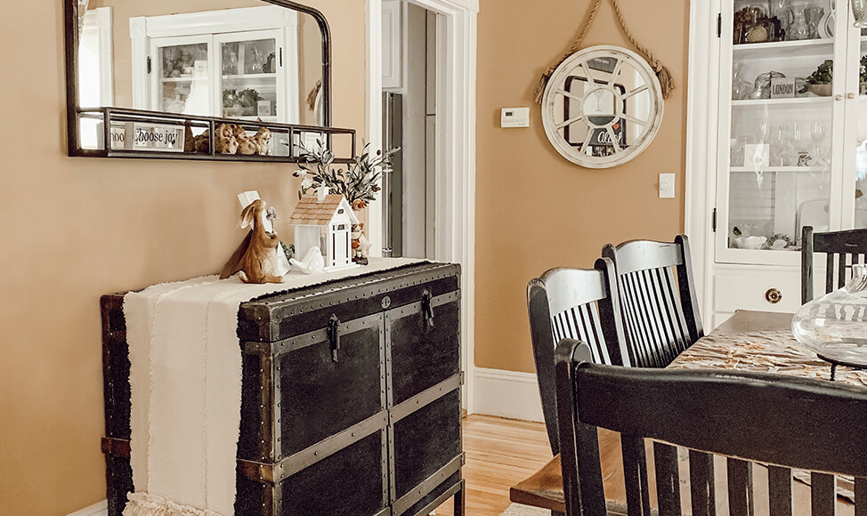 a modern farmhouse dining room save money on home decor